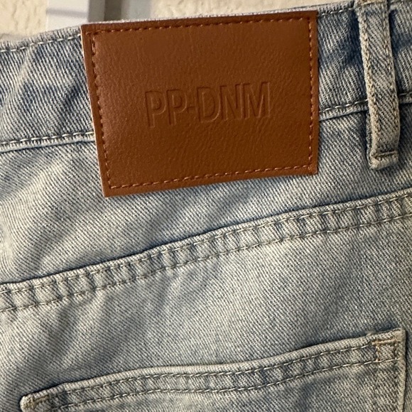 Princess Polly PP-DNM Wide Leg Jeans Light Wash Denim US Size 10 - Picture 5 of 6
